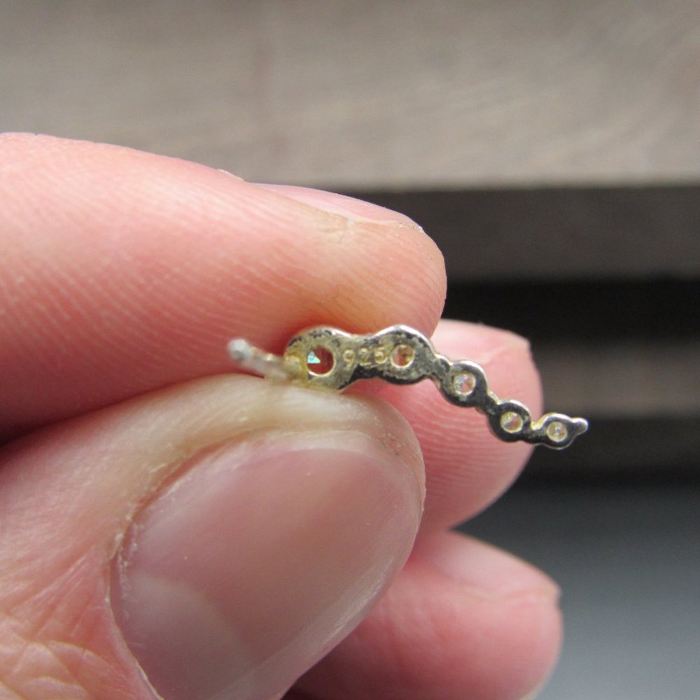 Sterling Rustic Journey Cubic Zirconia Earrings - Picture 5 of 7